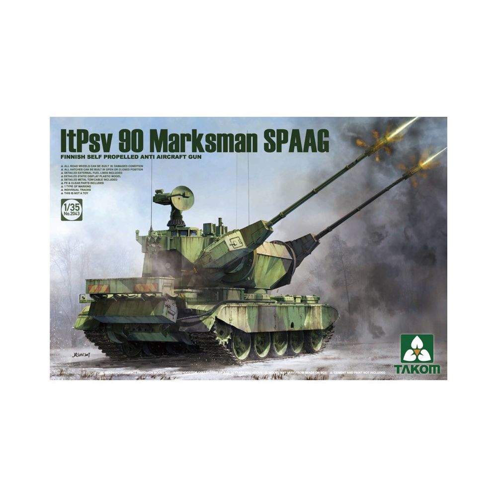 Takom - Maquette véhicule militaire : Canon anti-aérien automoteur ItPsv 90 Marksman SPAAG - Voitures