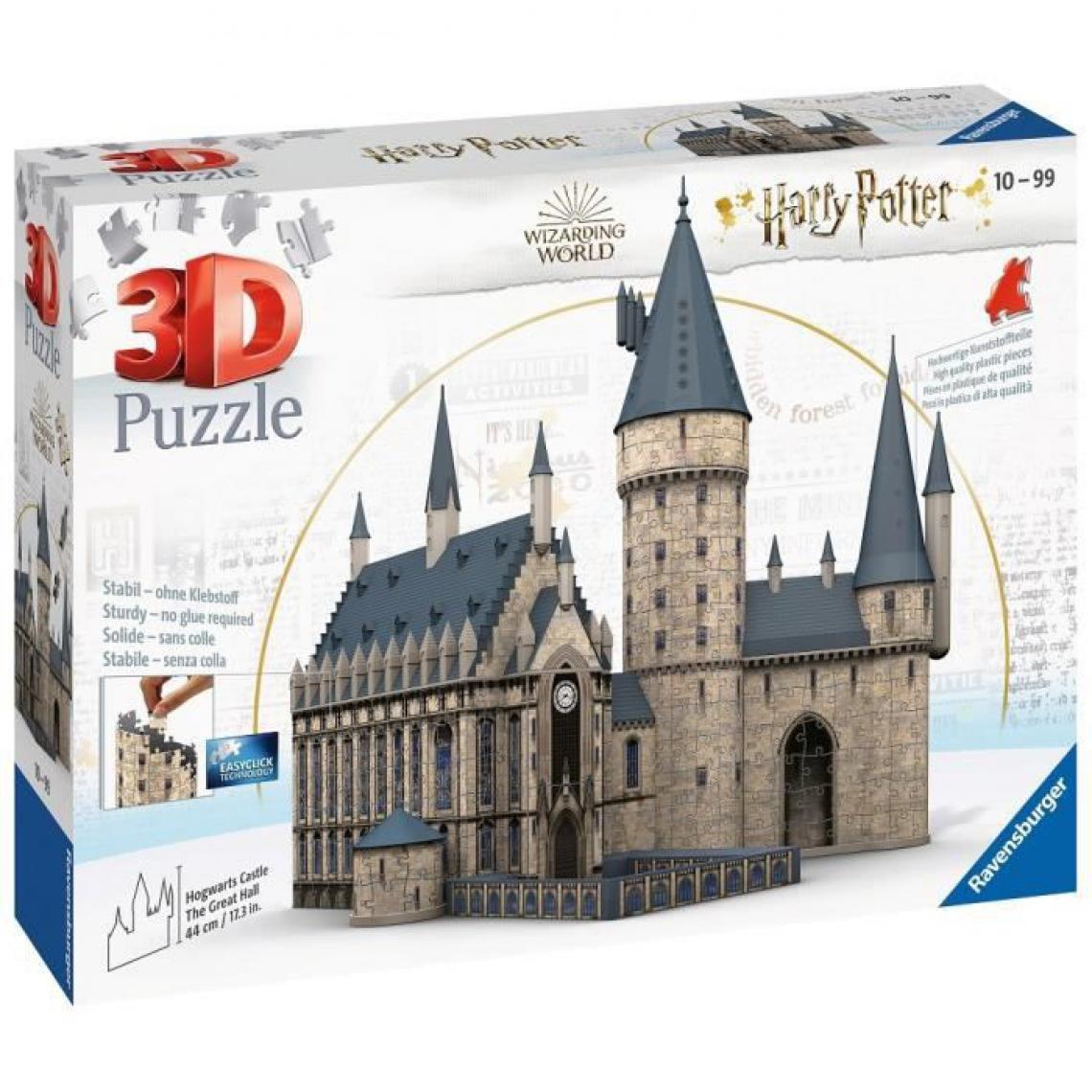 Ravensburger - HARRY POTTER Puzzle 3D Château de Poudlard - Ravensburger - Monument 540 pieces - sans colle - Des 10 ans - Animaux