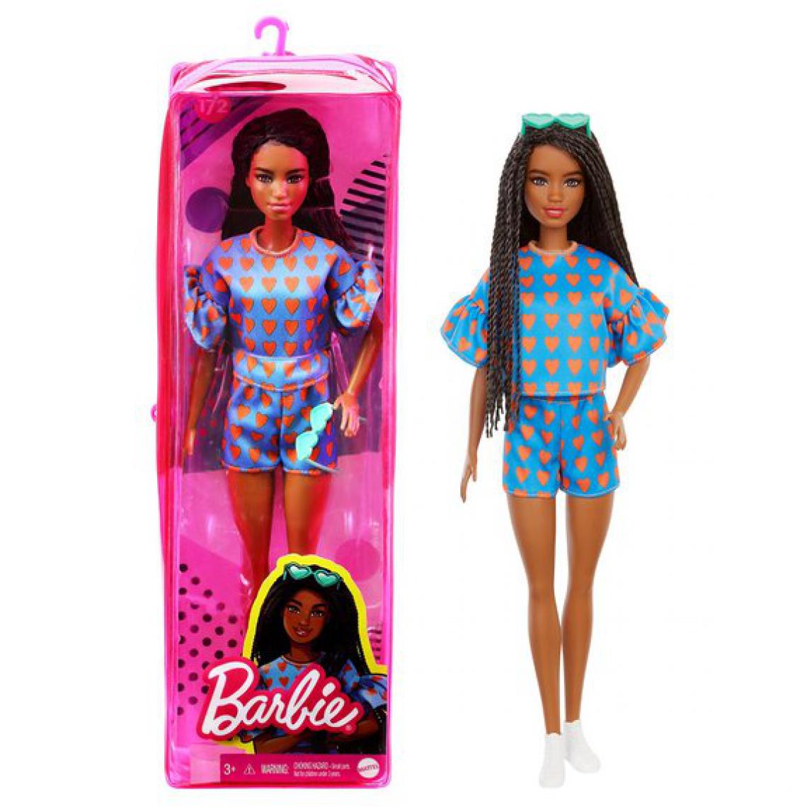 Ludendo - Barbie - Poupée Fashionista #172 ensemble coeurs - Poupées mannequins