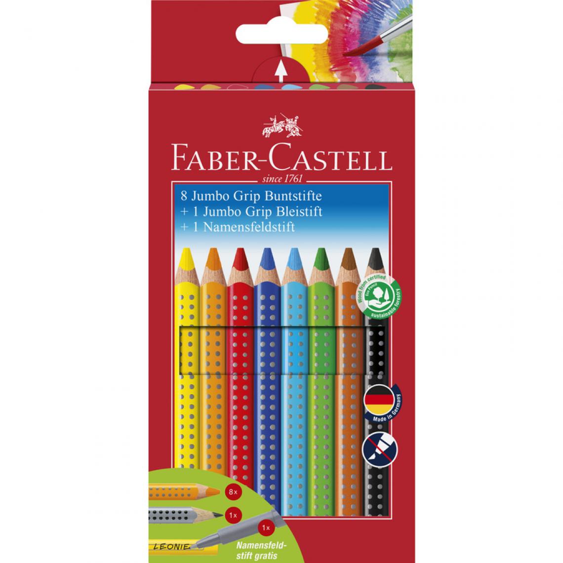 Faber-Castell - FABER-CASTELL Crayons de couleur Jumbo GRIP, étui promo () - Bricolage et jardinage