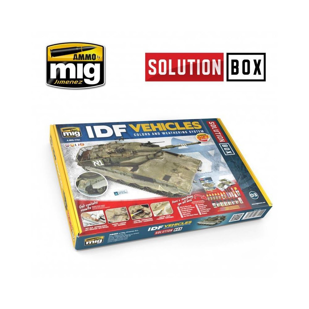 Mig Jimenez Ammo - Peintures Idf Vehicles Solution Box - Accessoires maquettes