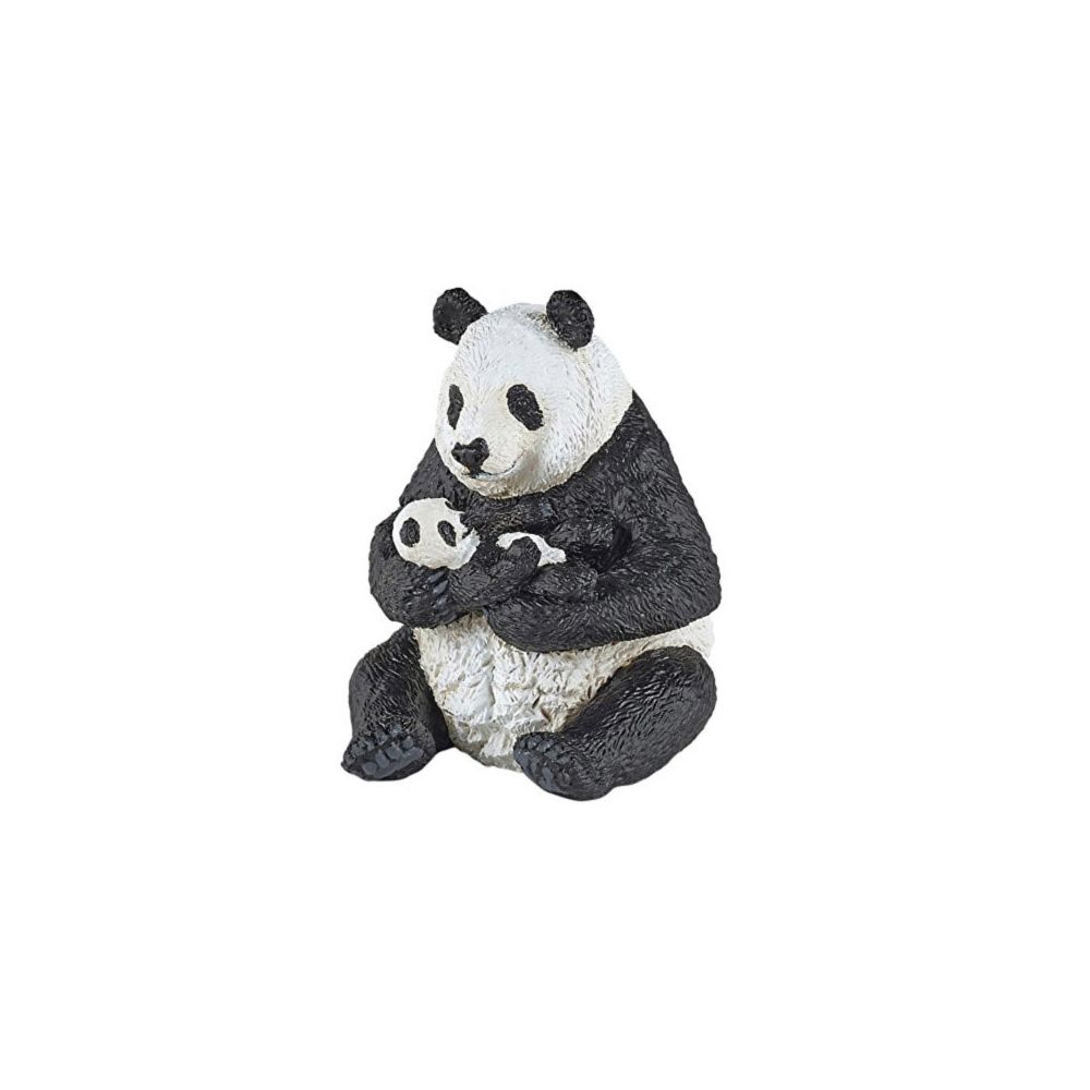 Papo - Figurine : Panda assis et son bébé - Animaux