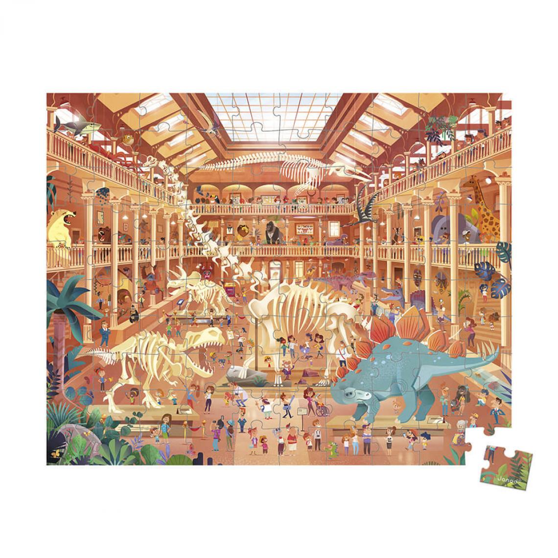 Juratoys-Janod - Puzzle musee histoire naturelle 100 pieces - Animaux