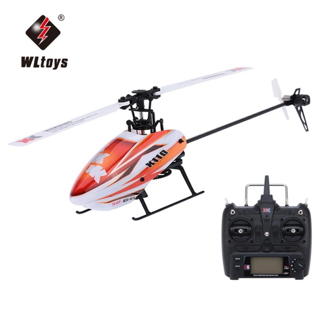 Universal - K110 6CH sans brosse 3D 6G RC Helicopter RTF et S FHSS | RC Helicopter RTF | Helicopter System(Rouge) - Drone