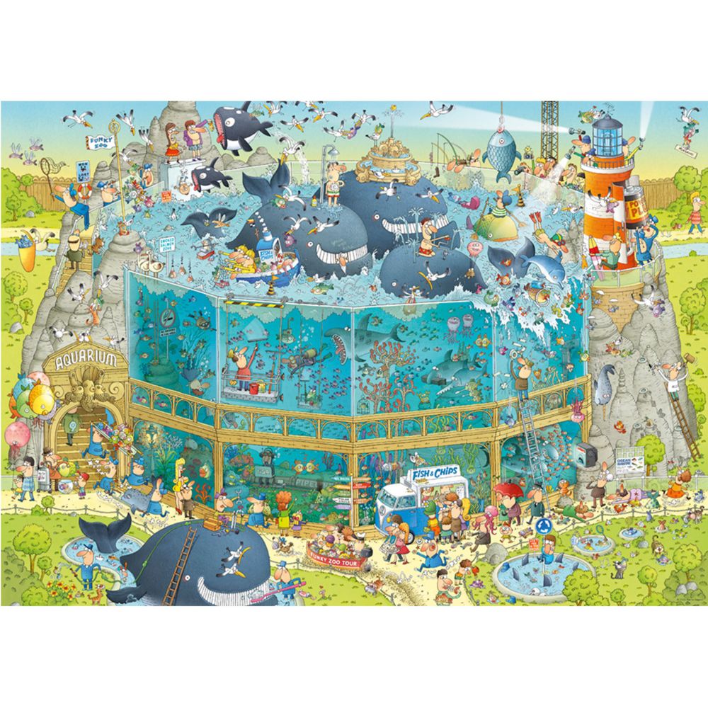 Heye - Puzzle 1000 pièces Degano : Funky zoo Ocean Habitat - Animaux