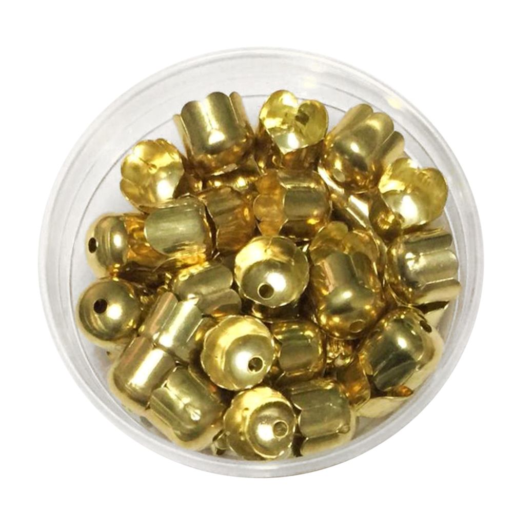 marque generique - 45pcs embouts bijoux fer fer 10mm résultats d'extrémité de cordon argent - Perles