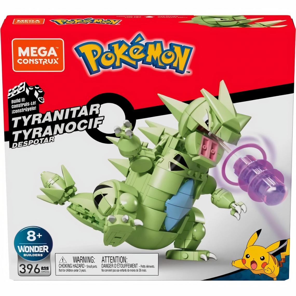 Mega Construx - MEGA CONSTRUX Pokémon Tyranitar a construire 15 cm - 6 ans et + - Briques et blocs