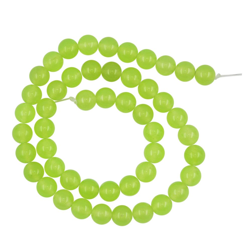 marque generique - 1 brin de 15 pouces en jade naturel pour la fabrication de perles en vrac assorties taille 6mm - Perles