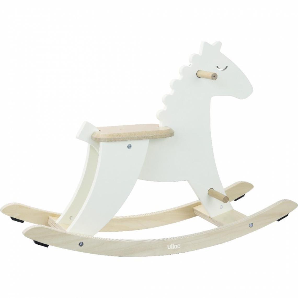 Vilac - lot Hudada cheval à bascule ivoire + arceau - Vilac - Jeux et jouets - Jeux d'éveil