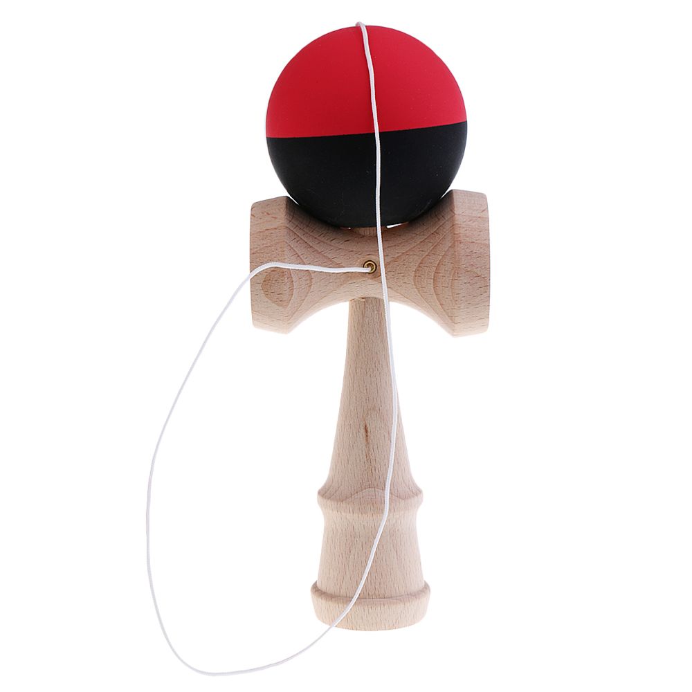 marque generique - bois hommage kendama japonais traditionnel jeu jouet cadeau de Noël noir rouge - Jeux éducatifs