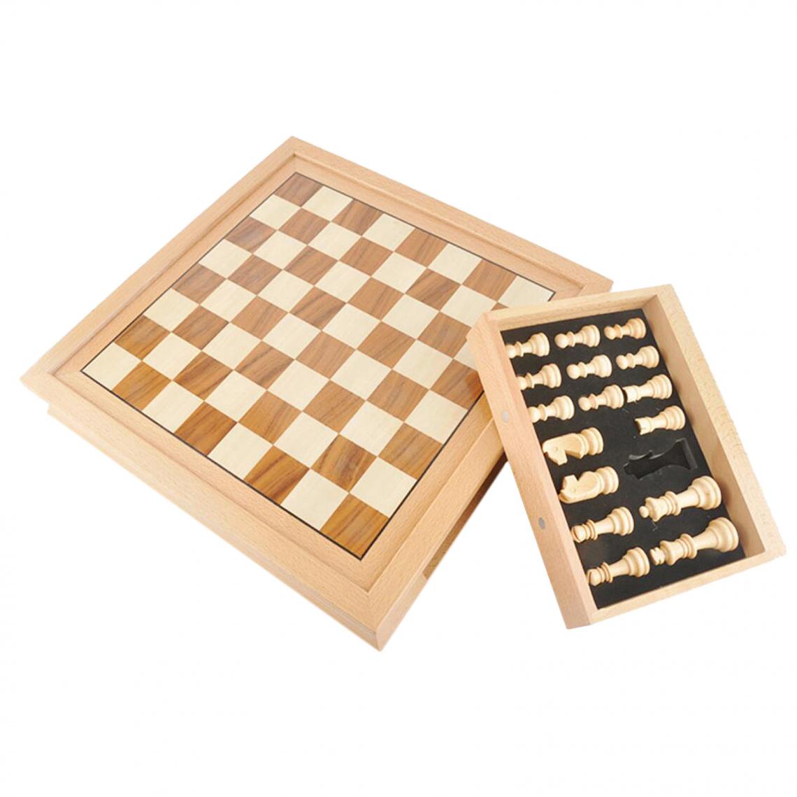 marque generique - Classique Jeu Collection En Bois Jeu d'échecs avec Deluxe Planche de Bois et de Stockage-2.5 "Roi - Jeux de stratégie