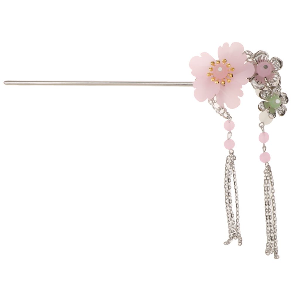 marque generique - Vintage Flower Ancient Chinese Hair Stick Perles Tassel pour Cosplay Rose - Perles