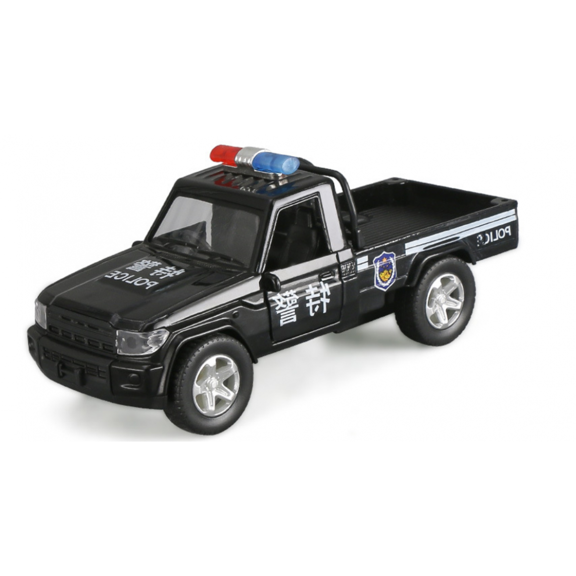 Universal - Police, incendie, pick-up, modèle de camion, son, lumière, voiture jouet, garçon, enfant.(Le noir) - Voitures