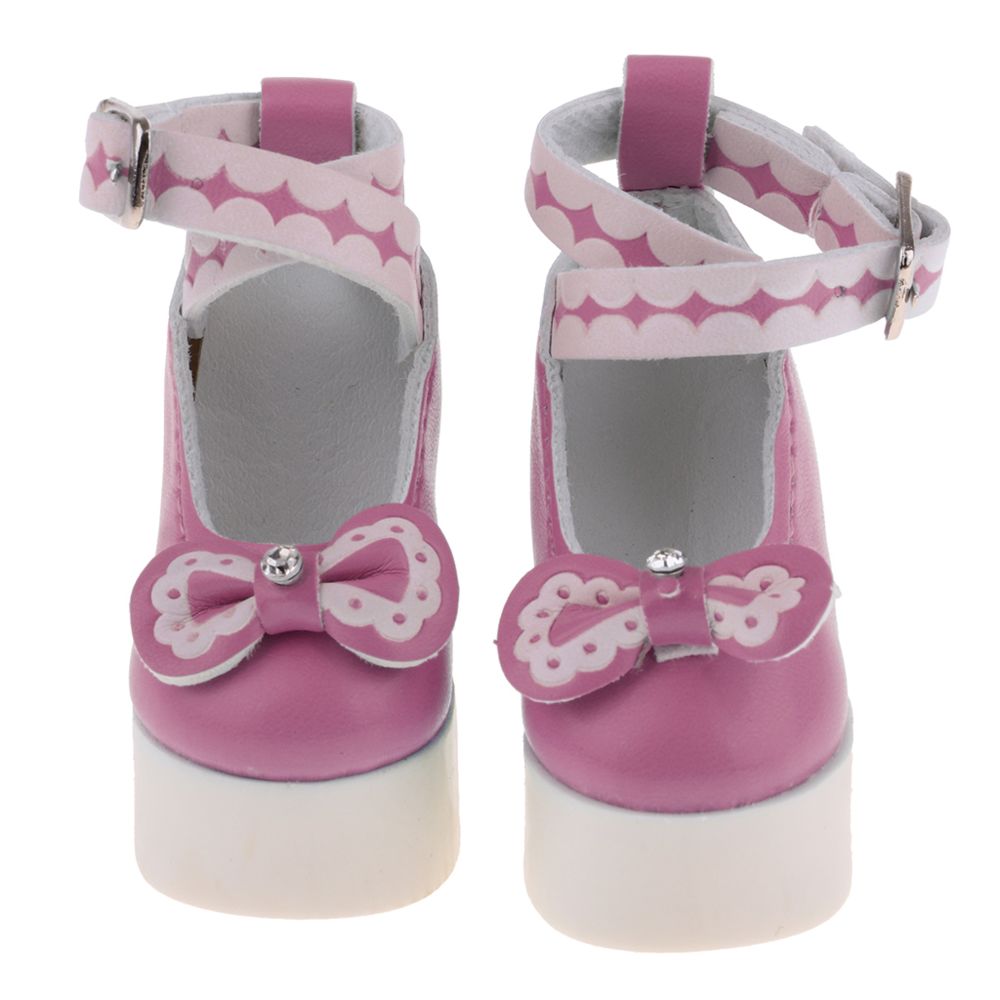 marque generique - 1/3 mignon chaussures bowknot à talons hauts pour BJD Dollfie vêtements accessoires blanc - Poupons