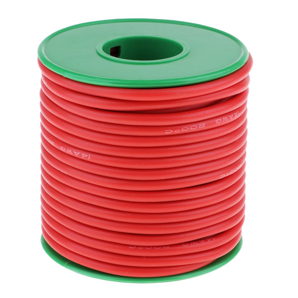 marque generique - Fil de silicone de calibre 14: fil de silicone ultra flexible de 33 pieds de hauteur, rouge - Moteurs et turbines