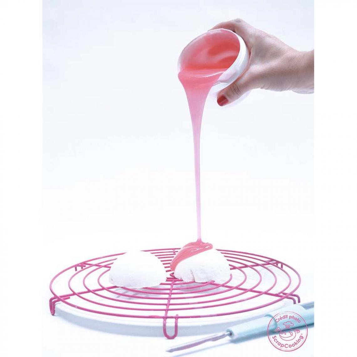 Scrapcooking - Glaçage goût fruité effet miroir rose 300 g - Kits créatifs
