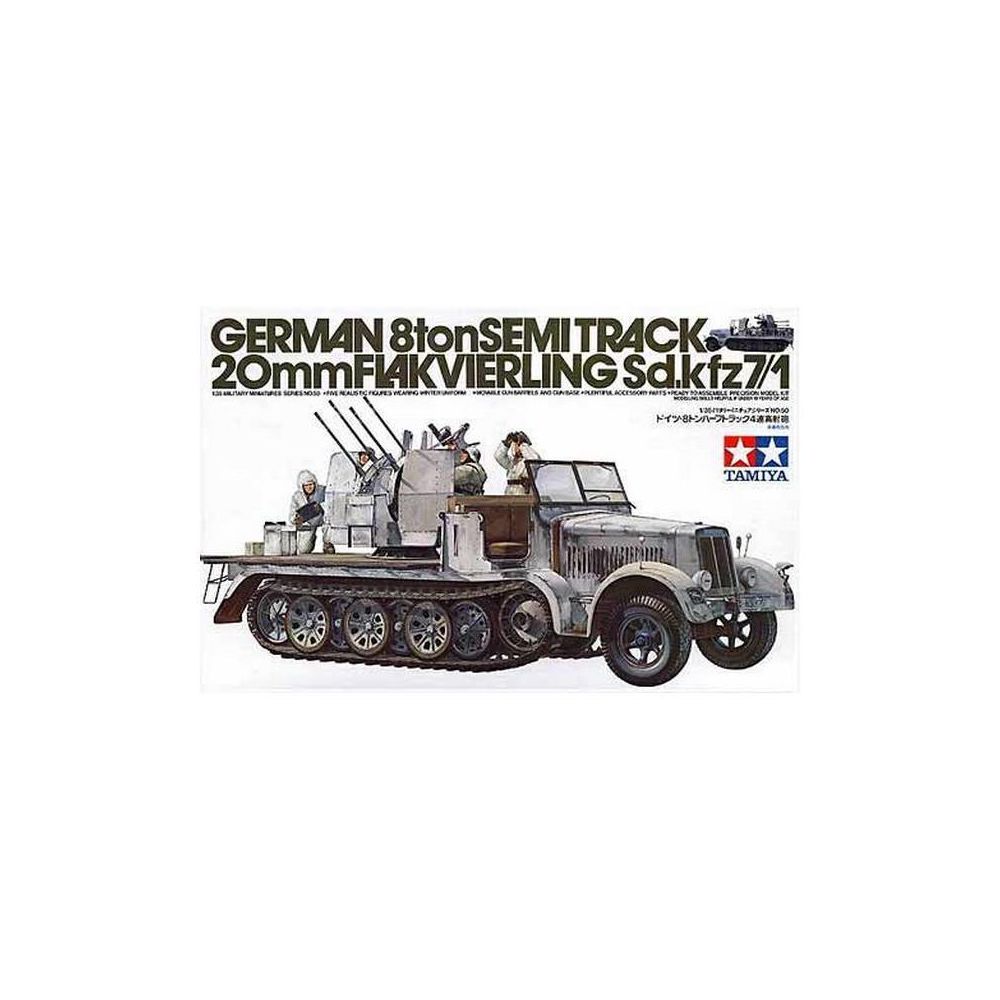 Tamiya - Maquette Véhicule German 8t Half Track 20mm Flakvierling Sdkfz 7/1 - Chars