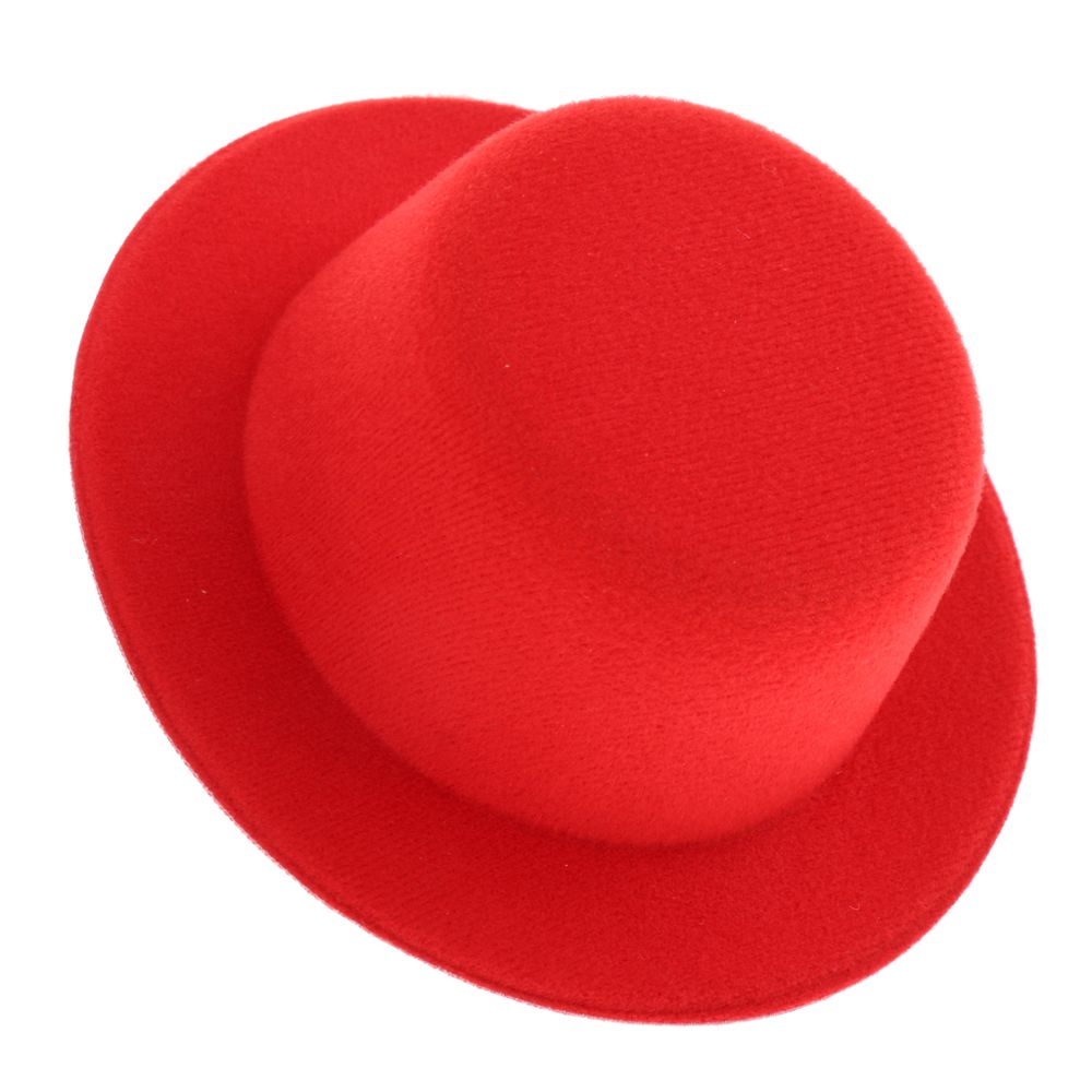 marque generique - 1/3 bjd feutre haut-de-forme élégant classique casquette formelle pour sd luts yosd rouge - Poupons
