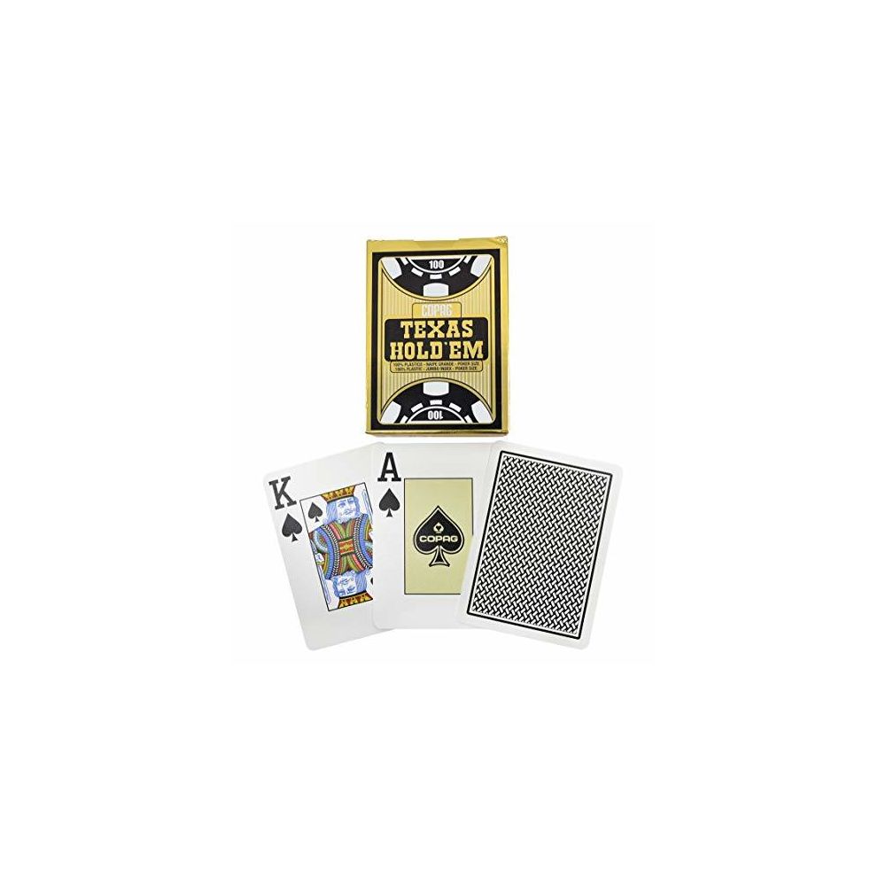 Copag - Copag Poker Size Jumbo Index Texas Holdem Playing Cards (Single Black Deck) - Dessin et peinture