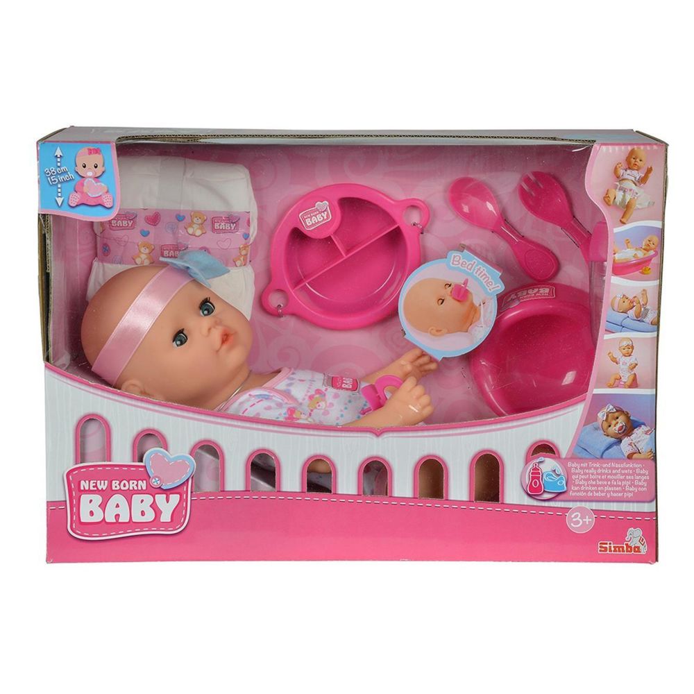 Simba Toys - Simba Toys 105037975 New Born Baby- Bébé il est temps de se couche - Poupées mannequins