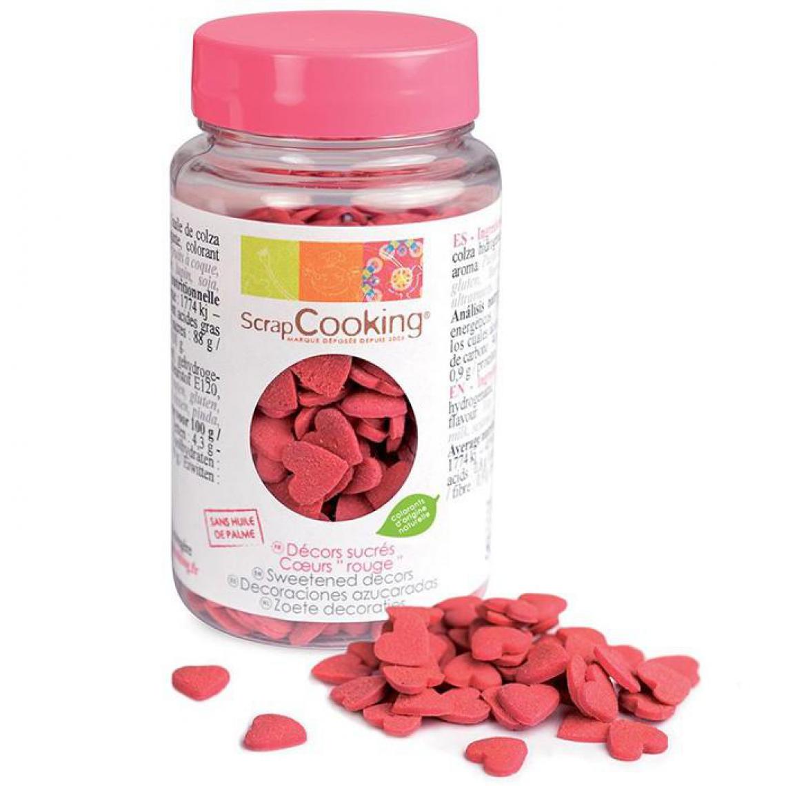 Scrapcooking - Décors sucrés cœur rouge 55 g - Kits créatifs
