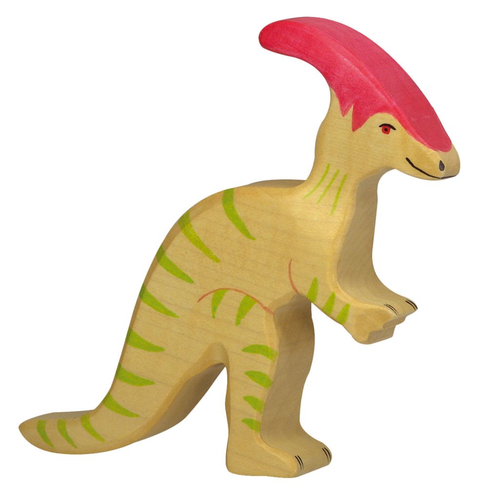 Holztiger - Figurine en bois Holztiger : Dinosaures : Parasaurolophus - Dinosaures