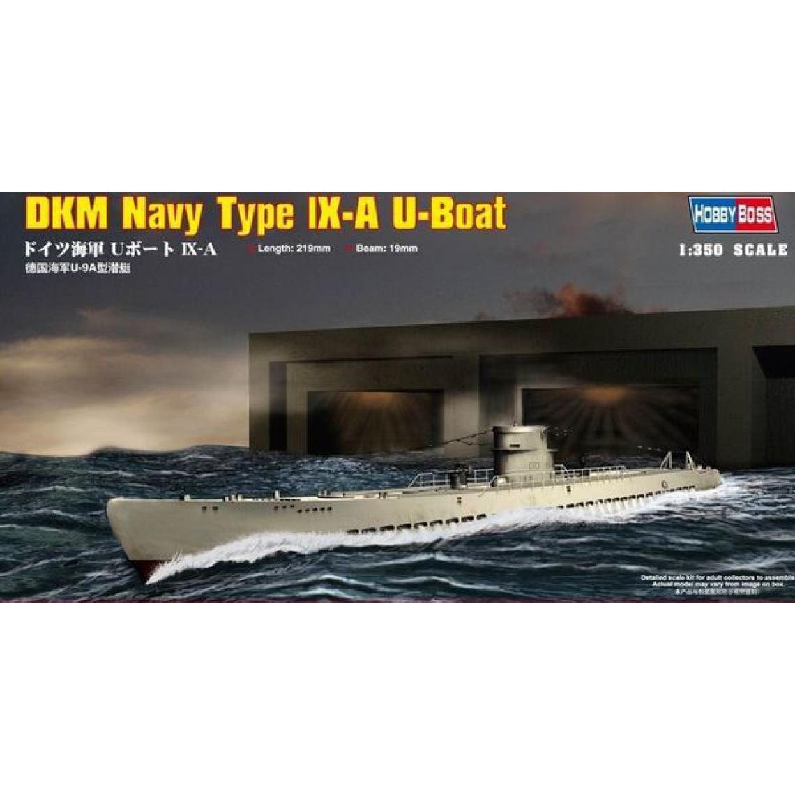 Hobby Boss - DKM Navy Type IX-A U-Boat - 1:350e - Hobby Boss - Accessoires et pièces
