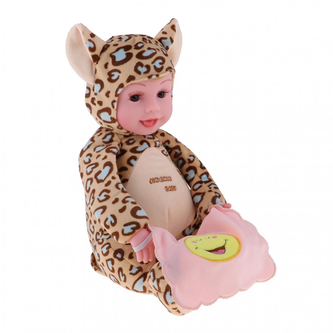 marque generique - 50cm en peluche tacheté vinyle Reborn poupée parler bébé enfants Playmate jouets chien - Poupées