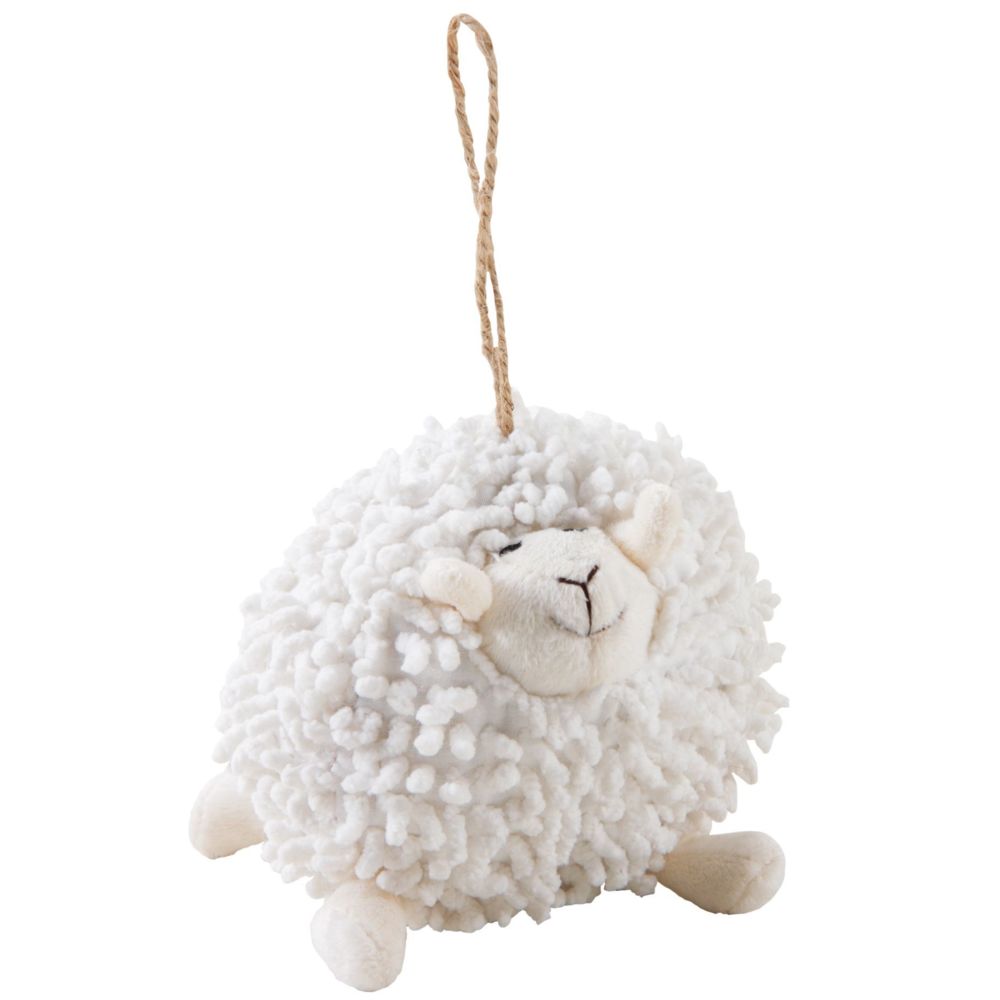 Aubry Gaspard - Mouton Shaggy à suspendre en coton blanc - Doudous
