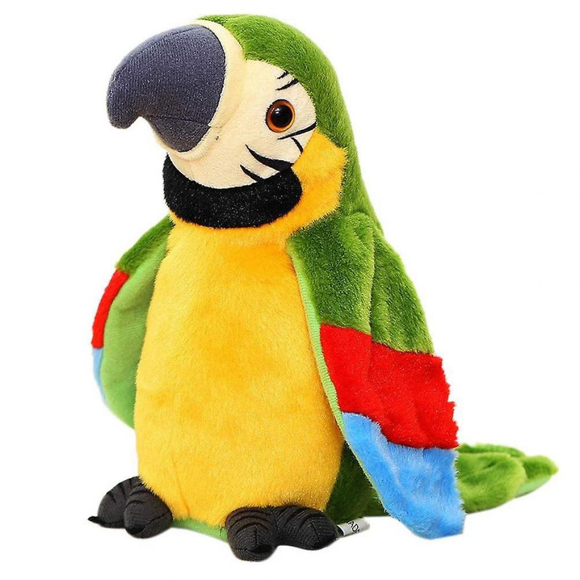 Universal - Conversation électrique perroquet peluche peluche oiseau jouet (vert) - Animaux