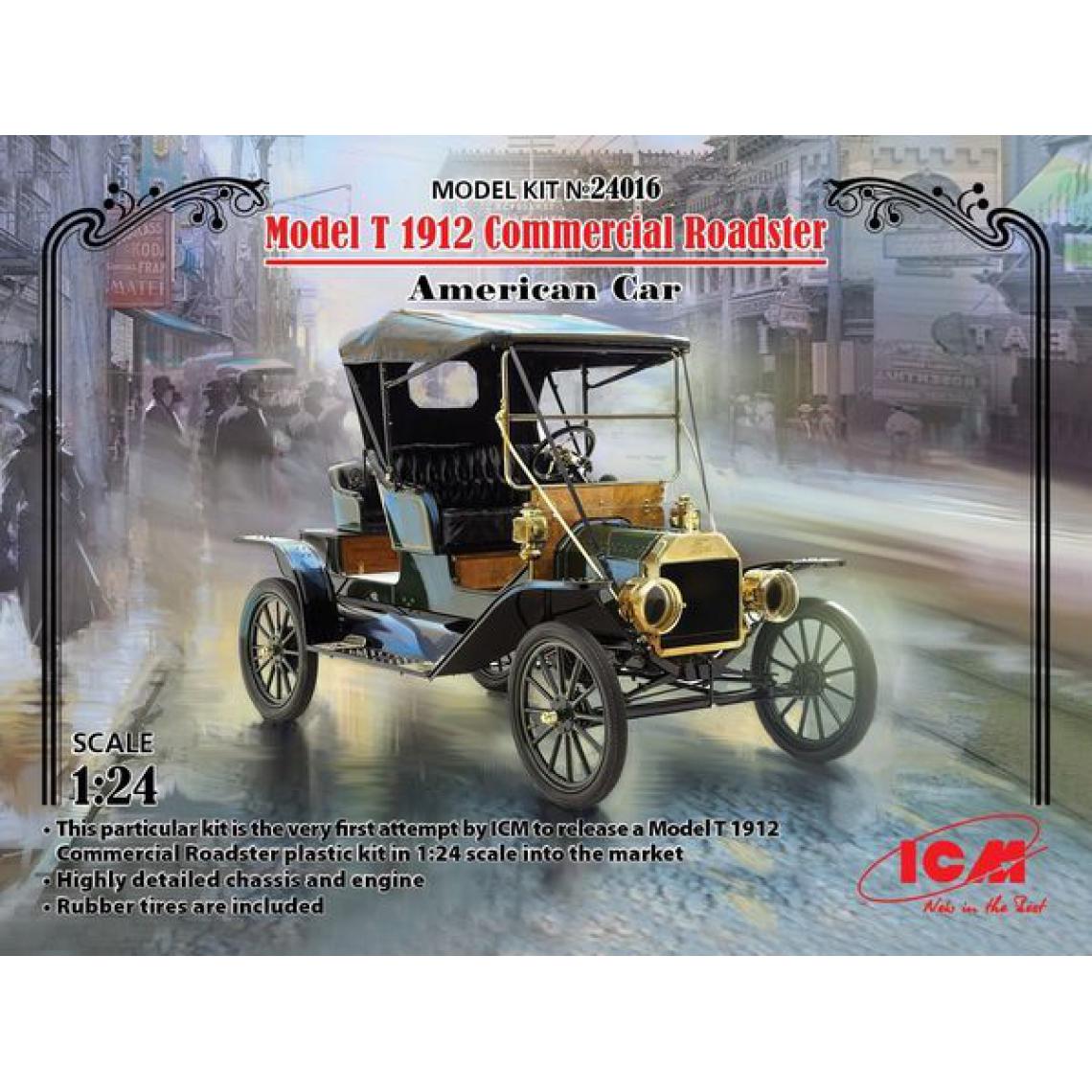 Icm - Model T 1912 Commercial Roadster,America Car- 1:24e - ICM - Accessoires et pièces