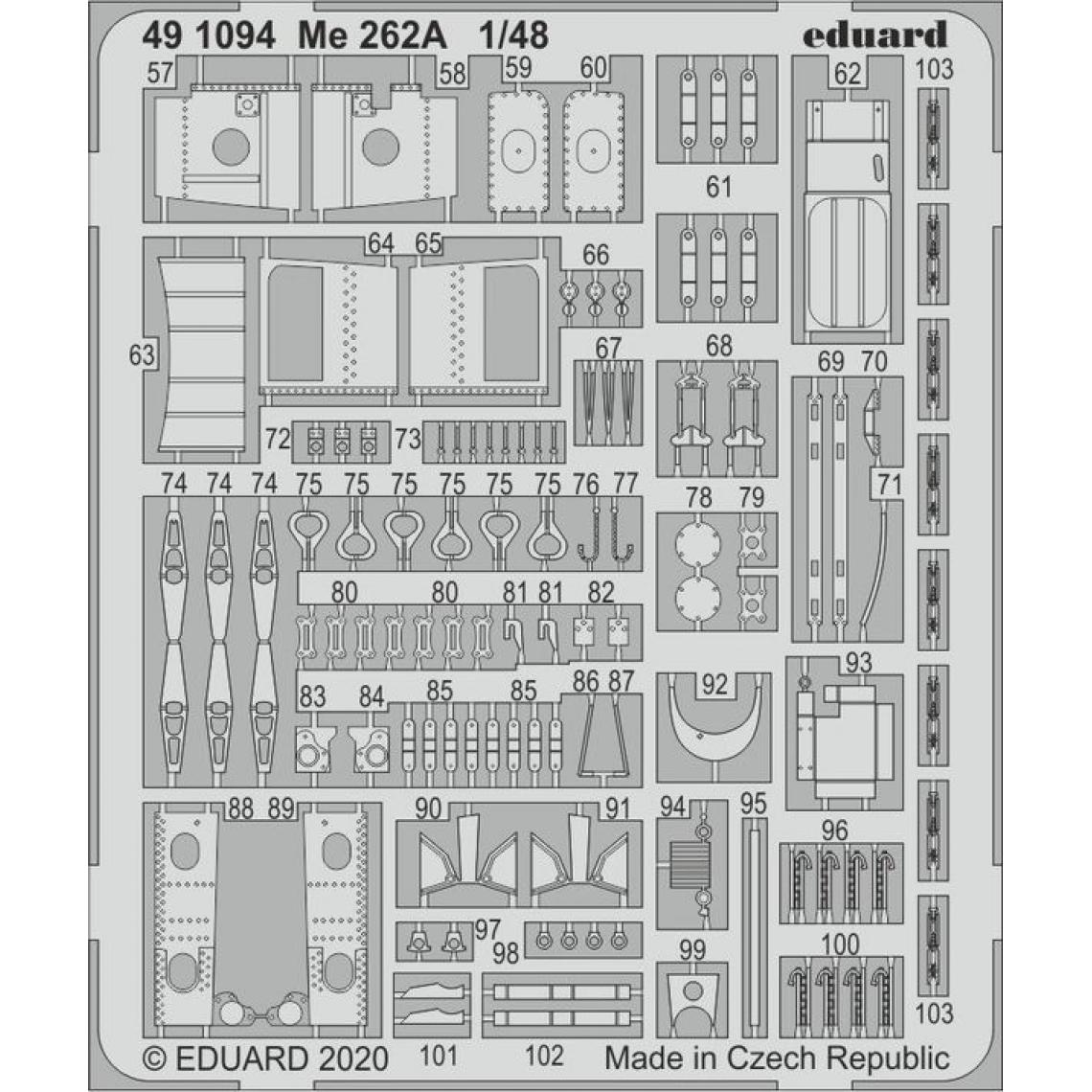 Eduard - Me 262A for Hobby Boss - 1:48e - Eduard Accessories - Accessoires et pièces