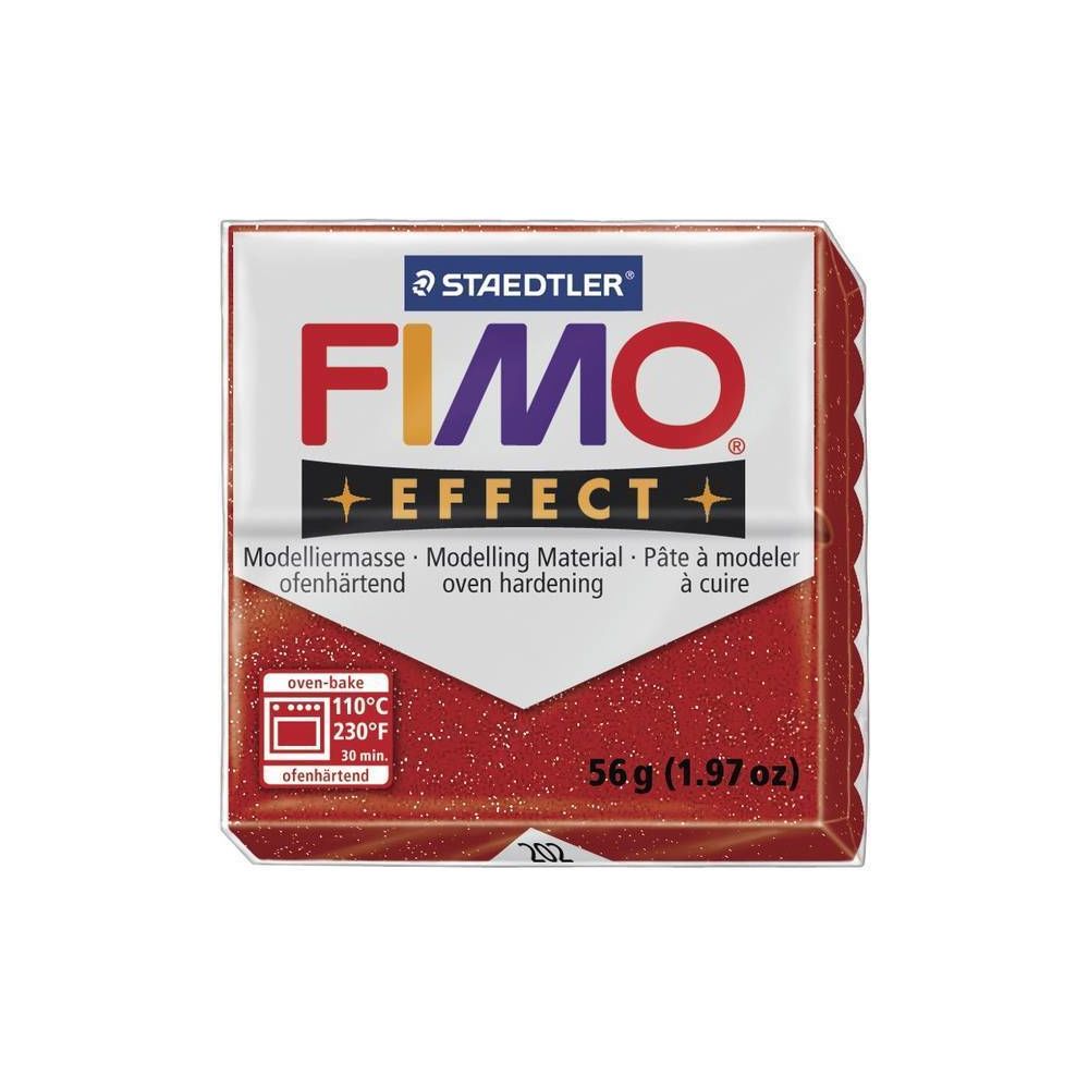 Fimo - Pâte Fimo 57 g Effect pailletée Rouge 8020.202 - Fimo - Modelage