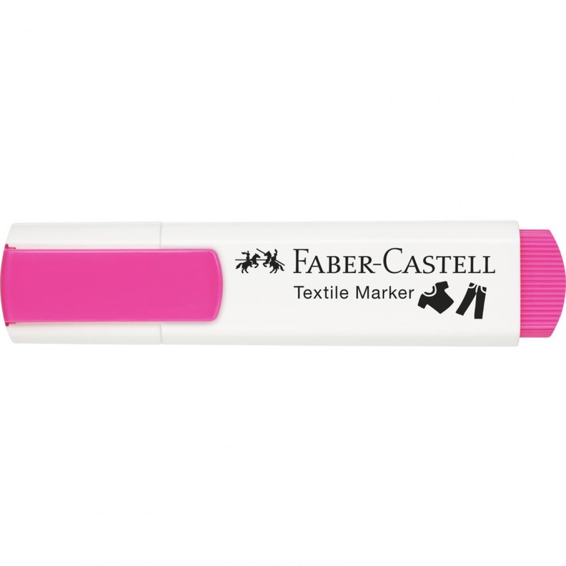 Faber-Castell - FABER-CASTELL Marqueur tissu, pointe biseautée, rose fluo () - Bricolage et jardinage