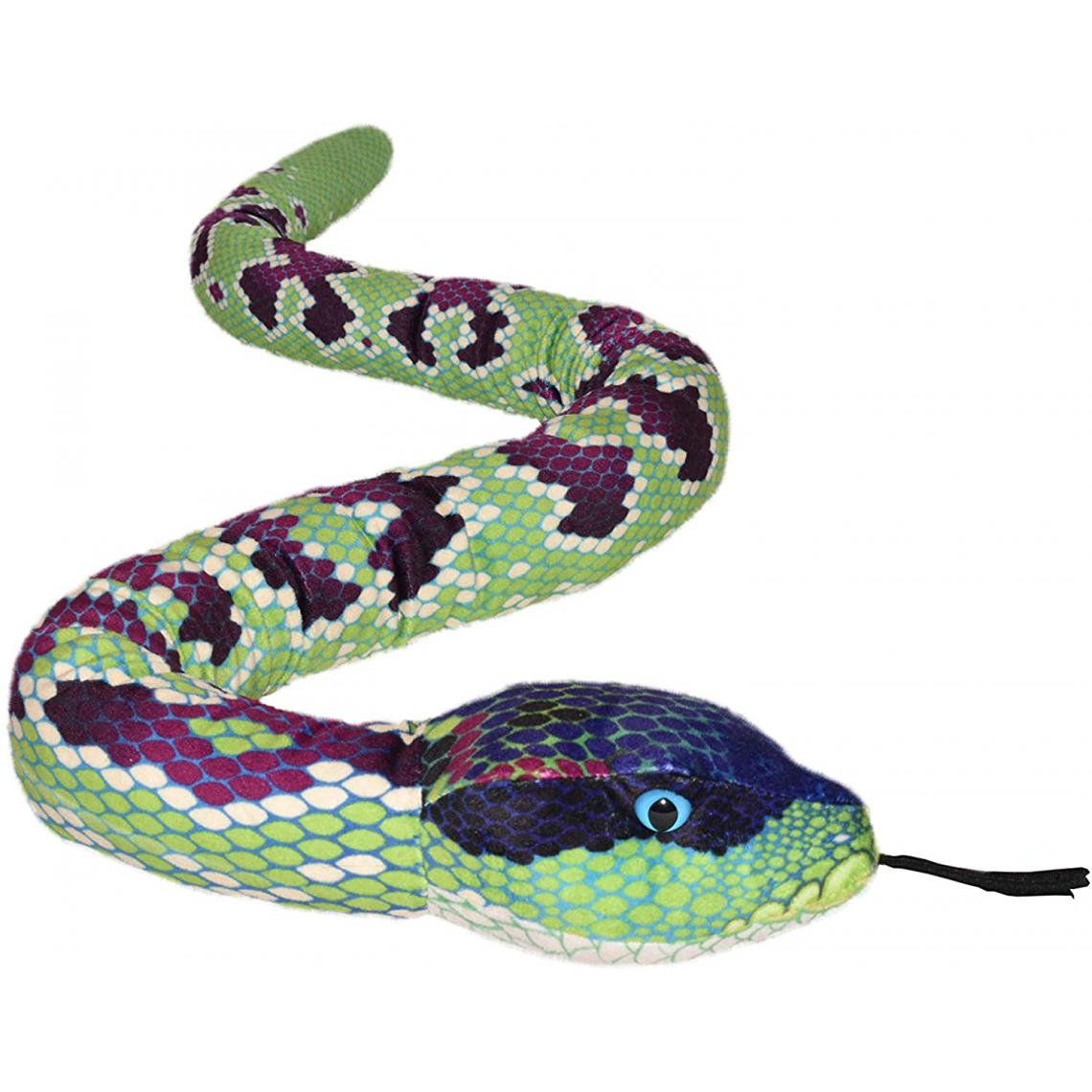 Wild Republic - peluche serpent de 137 cm vert mauve - Animaux