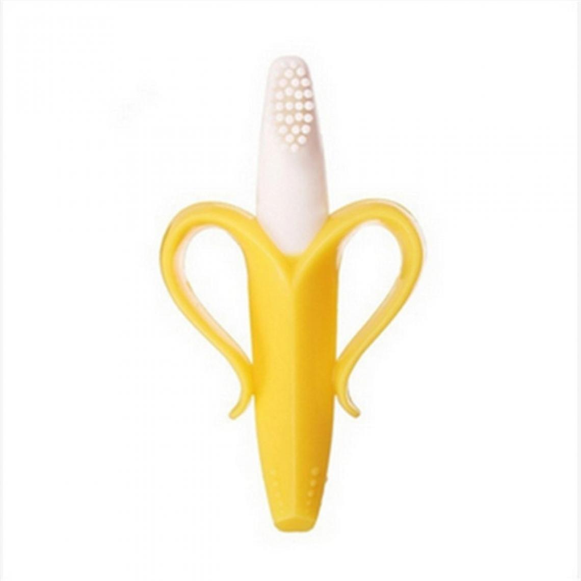 Wewoo - 3PCS nouveau-né bébé banane silicone morsure de dentition jaune - Jeux d'adresse