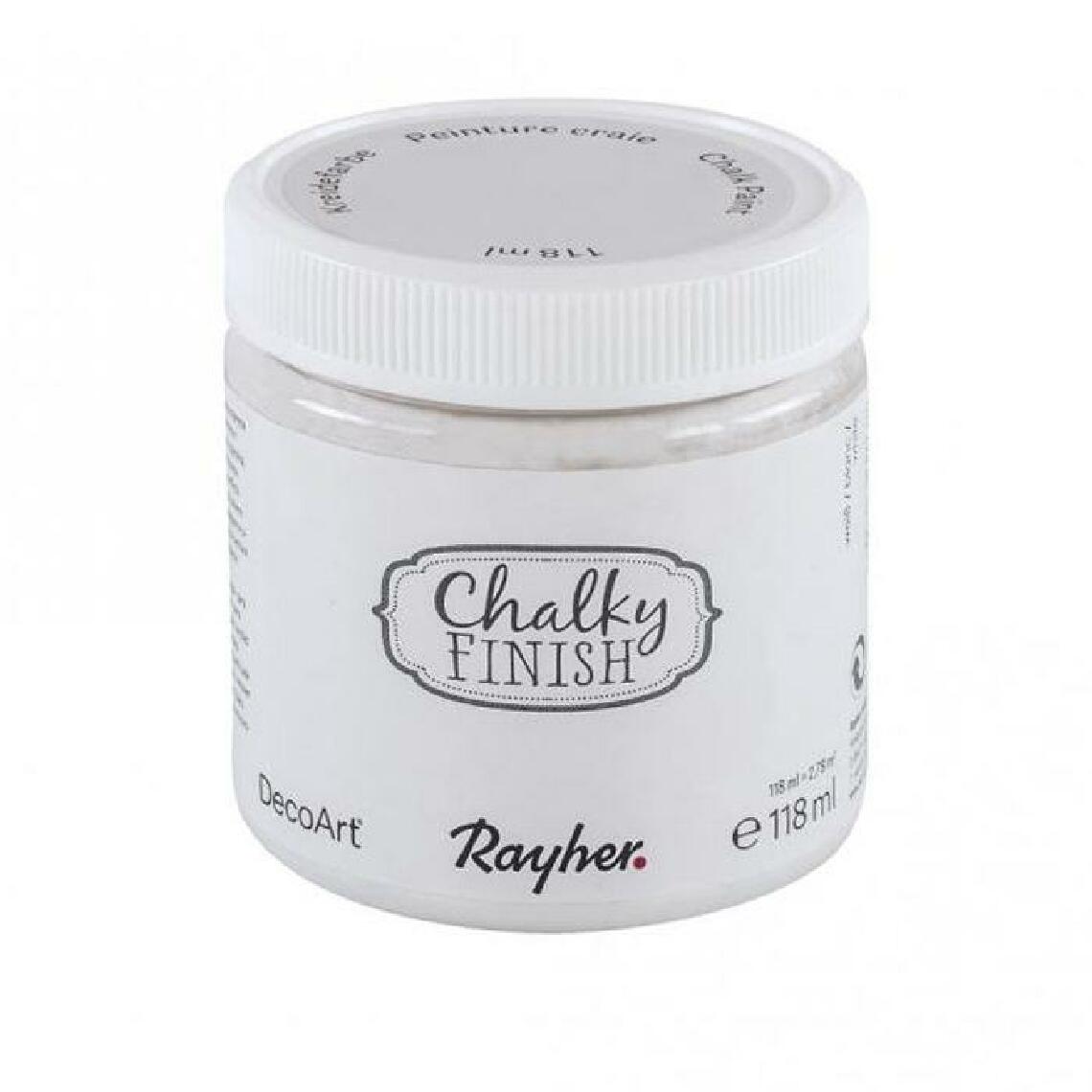 Rayher - Peinture-craie Chalky Finish 118 ml - Blanc - Ardoises et tableaux