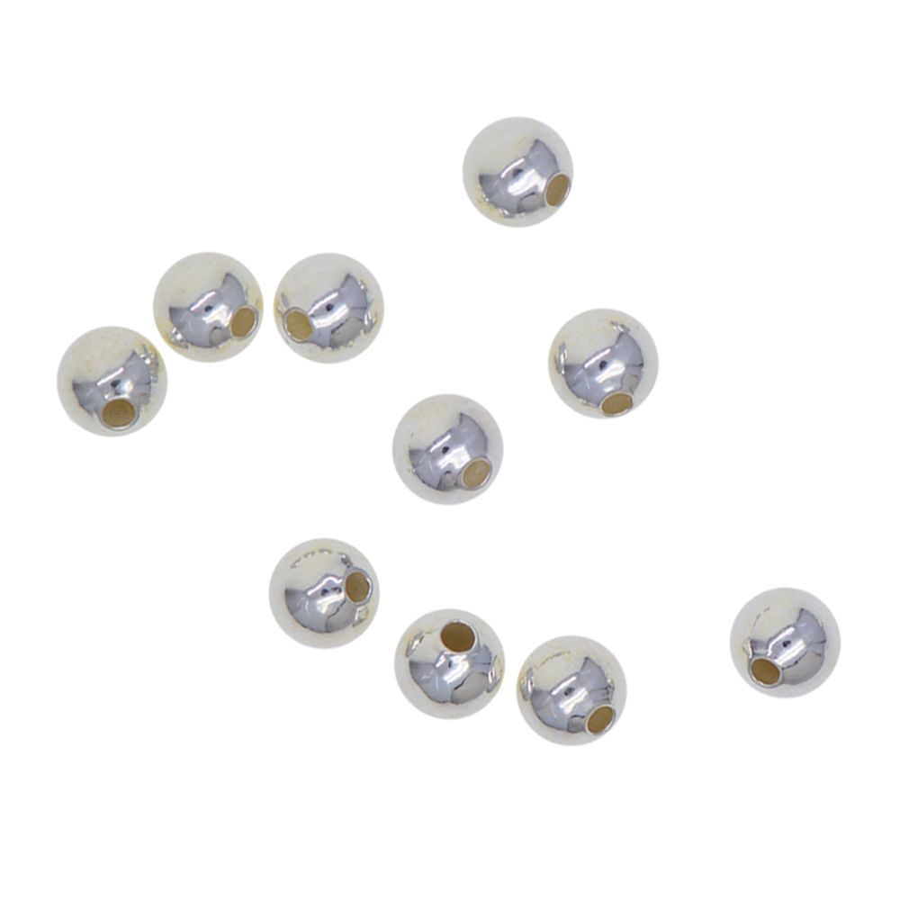 marque generique - 10 pièces 925 argent sterling sans soudure entretoise perles en vrac 5mm (1.2mm trou) - Perles