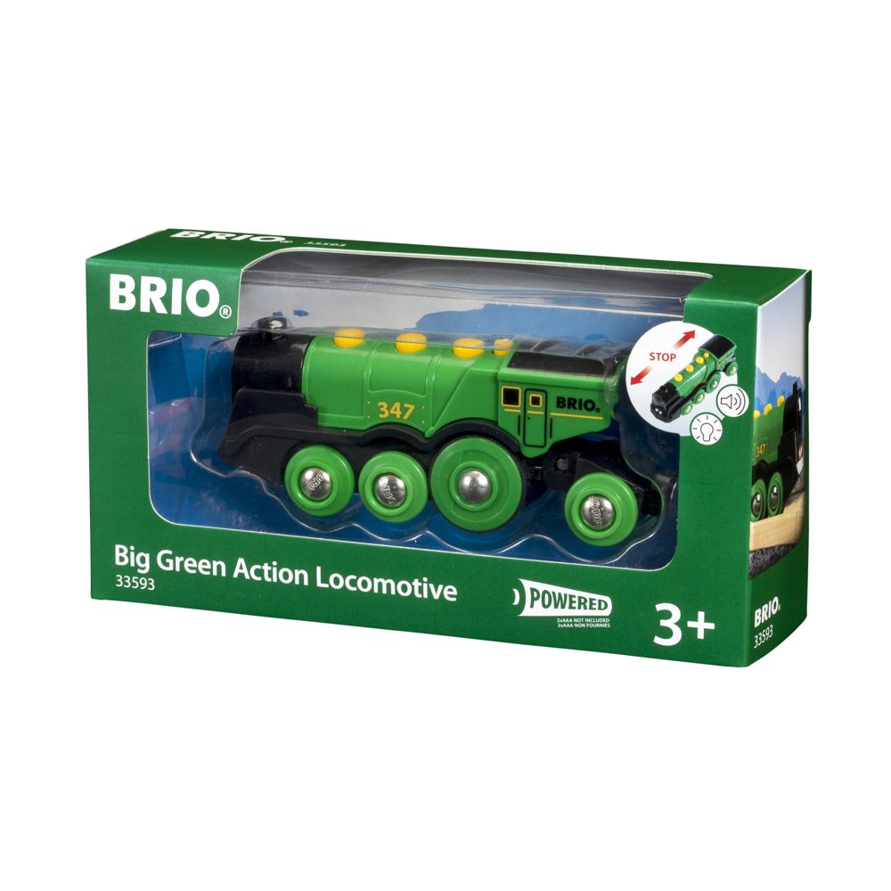 BRIO - Locomotive verte puissante à piles - 33593 - Circuits