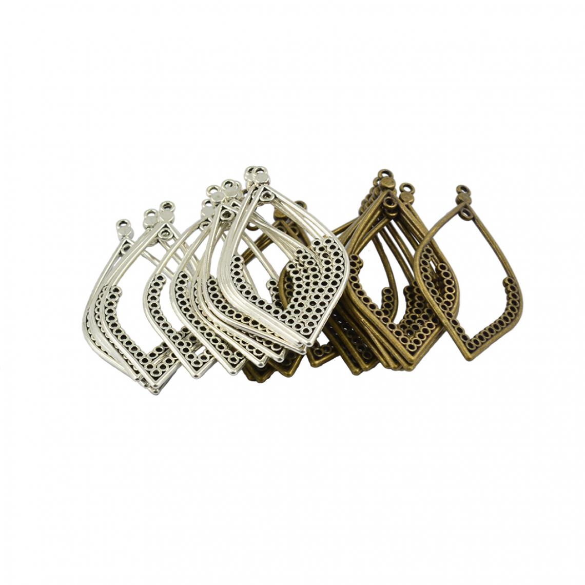 marque generique - 24pcs Pendentif Feuilles Ciselé pour Fabrication Boucle d'Oreille Collier Bracelet Loisirs Créatifs - Perles