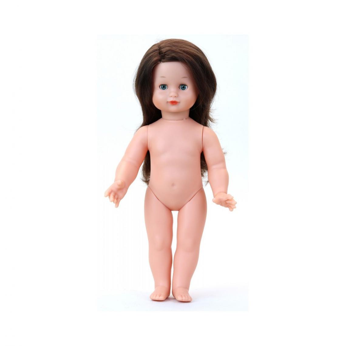 Vilac - Émilie 39 cm nue - Cheveux longs bruns raie - Yeux bleus - Vilac - Jeux et jouets - Cuisine et ménage