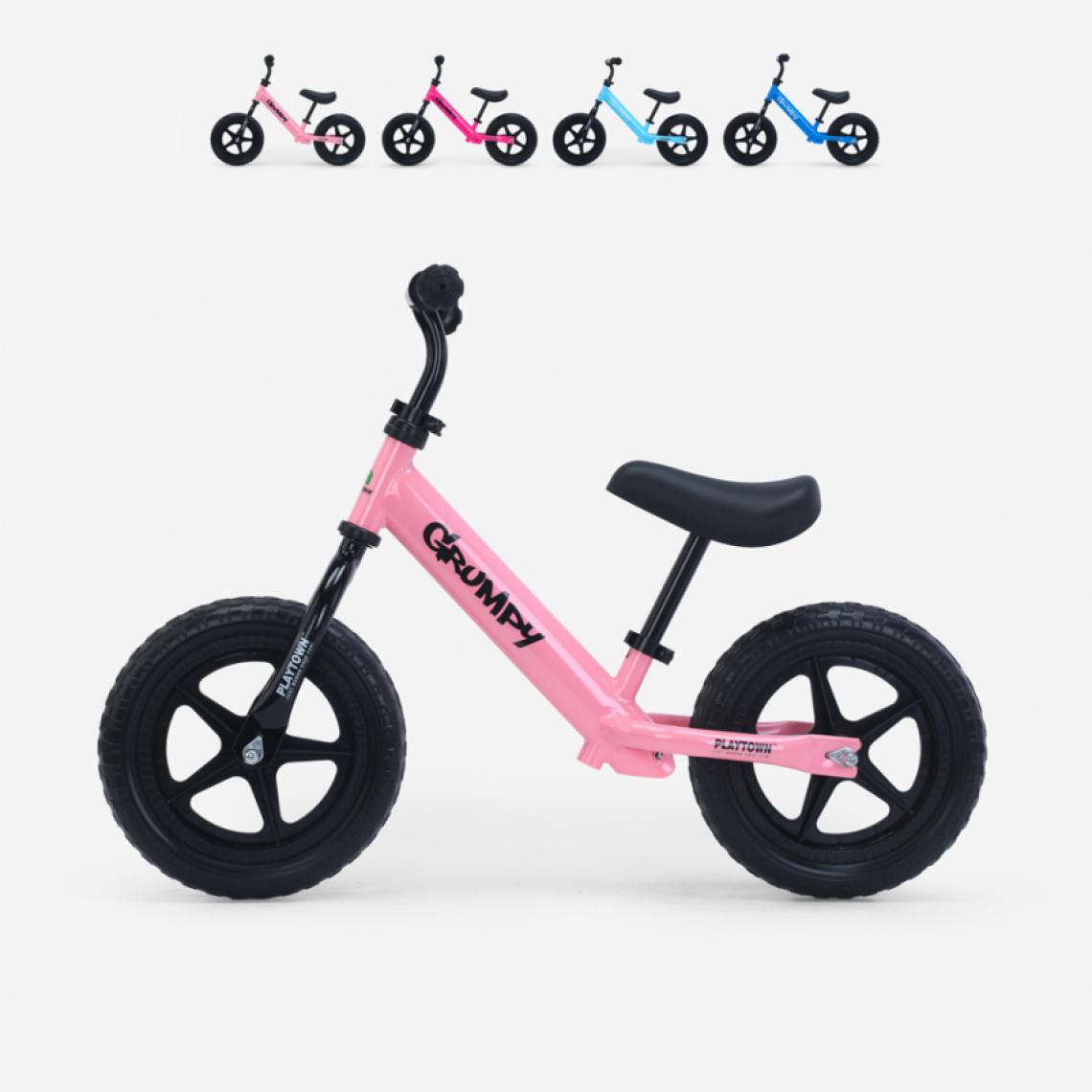 Playtown - Draisienne pour enfants avec pneus en mousse EVA Grumpy, Couleur: Rose - Tricycle