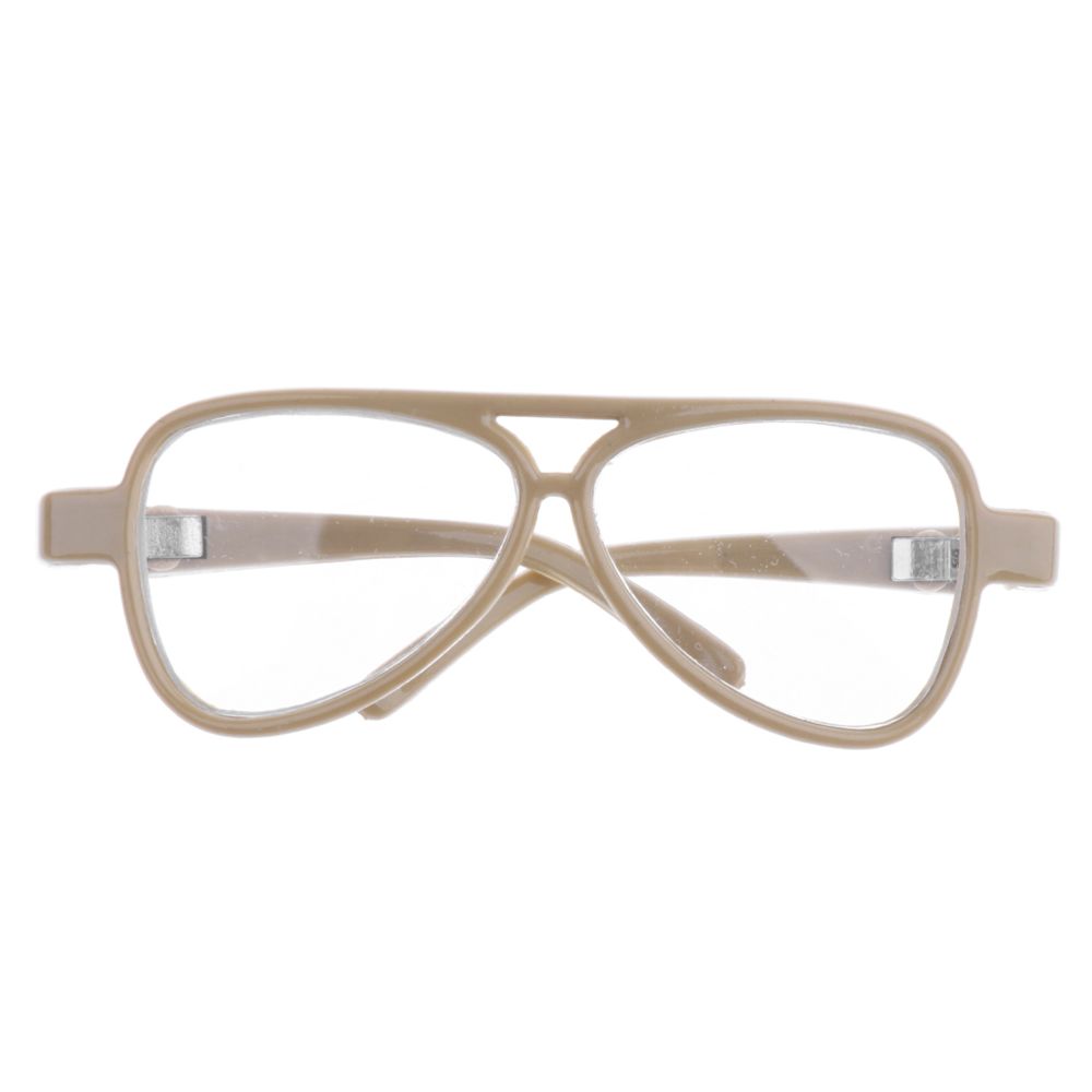 marque generique - 1/3 bjd fashion beige cadre lunettes lunettes pour sd dollfie accessoires # 1 - Poupons