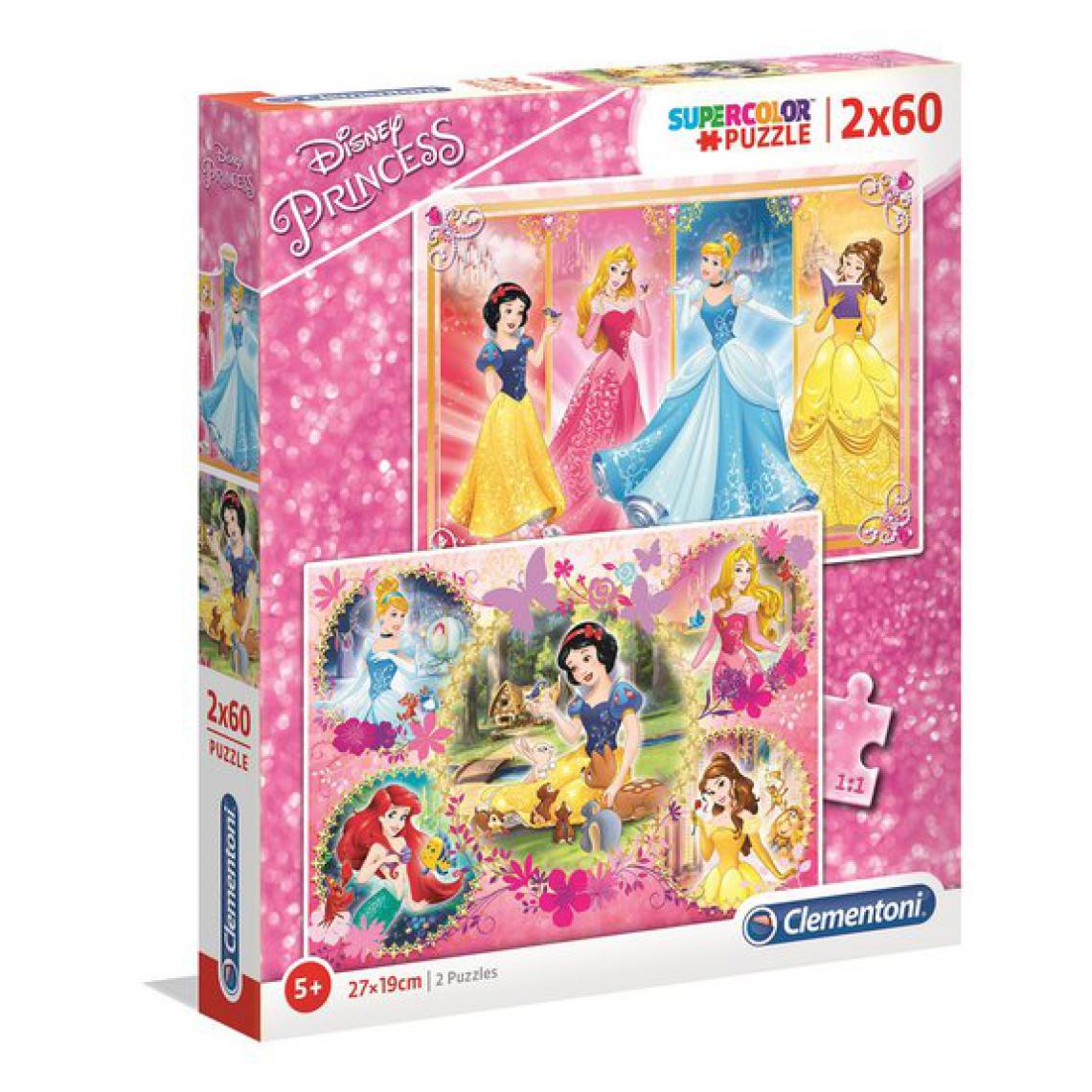 Ludendo - SuperColor 2x60 pièces - Disney Princesses - Animaux