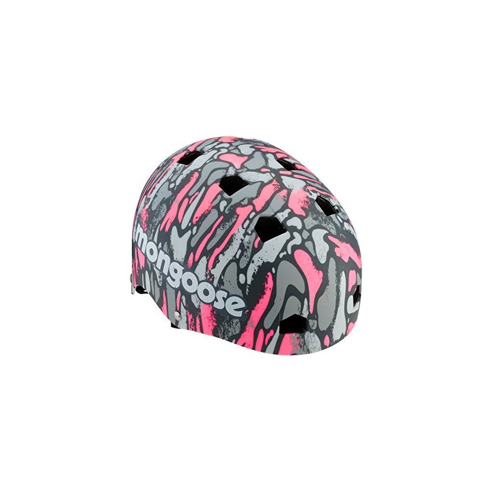 Mongoose - Mongoose Youth Logo Camo Grit Helmet Pink/grey - Voitures