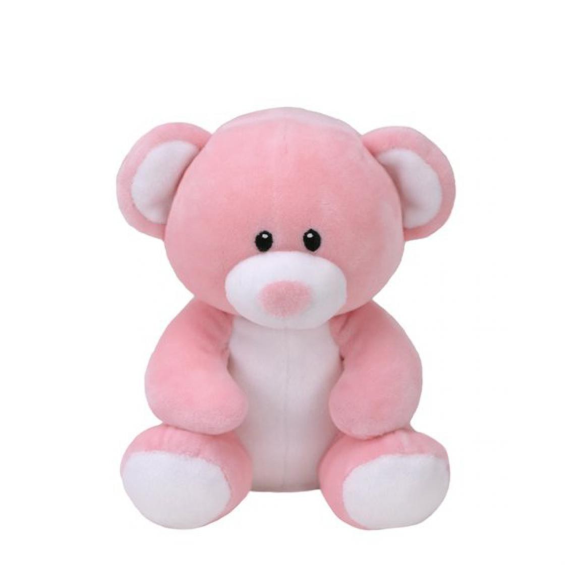 Ludendo - Baby Ty - Peluche Princesse l'Ours rose 25 cm - Animaux