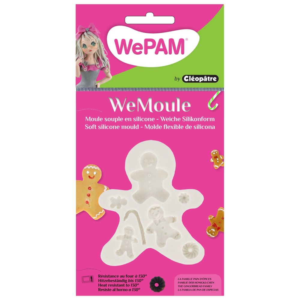 Wepam - Moule en silicone (Push mould)WeMoule Famille Gingerbread - WePam - Modelage