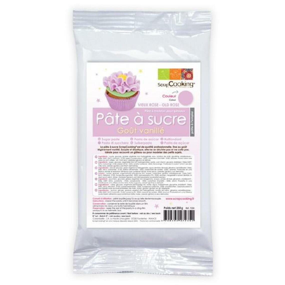 Scrapcooking - Pâte à sucre violette arôme vanille - 250 g - Kits créatifs