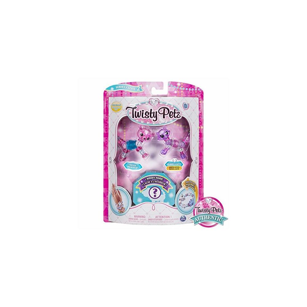 Twisty Petz - Twisty Petz, Series 2 3-Pack, Frostie Polar Bear, Purrela Kitty and Surprise collectible Bracelet Set for Kids - Poupées