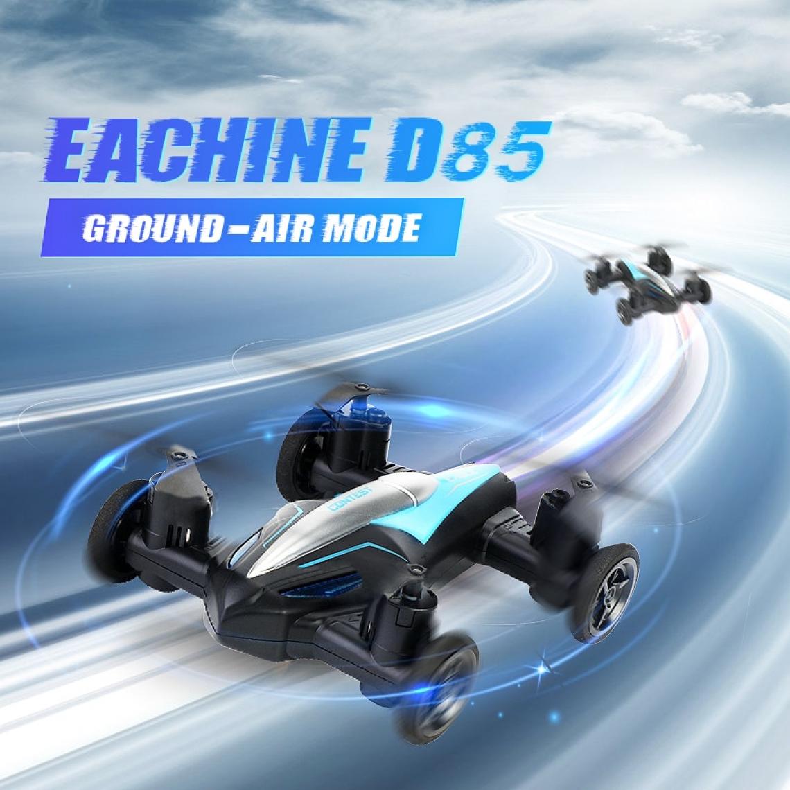 Universal - D85 2 dans 1 drone air-sol voiture 2.4G double mode course mini drone professionnel RC voiture quadricoptère jouets inutiles pour les enfants(Bleu) - Drone